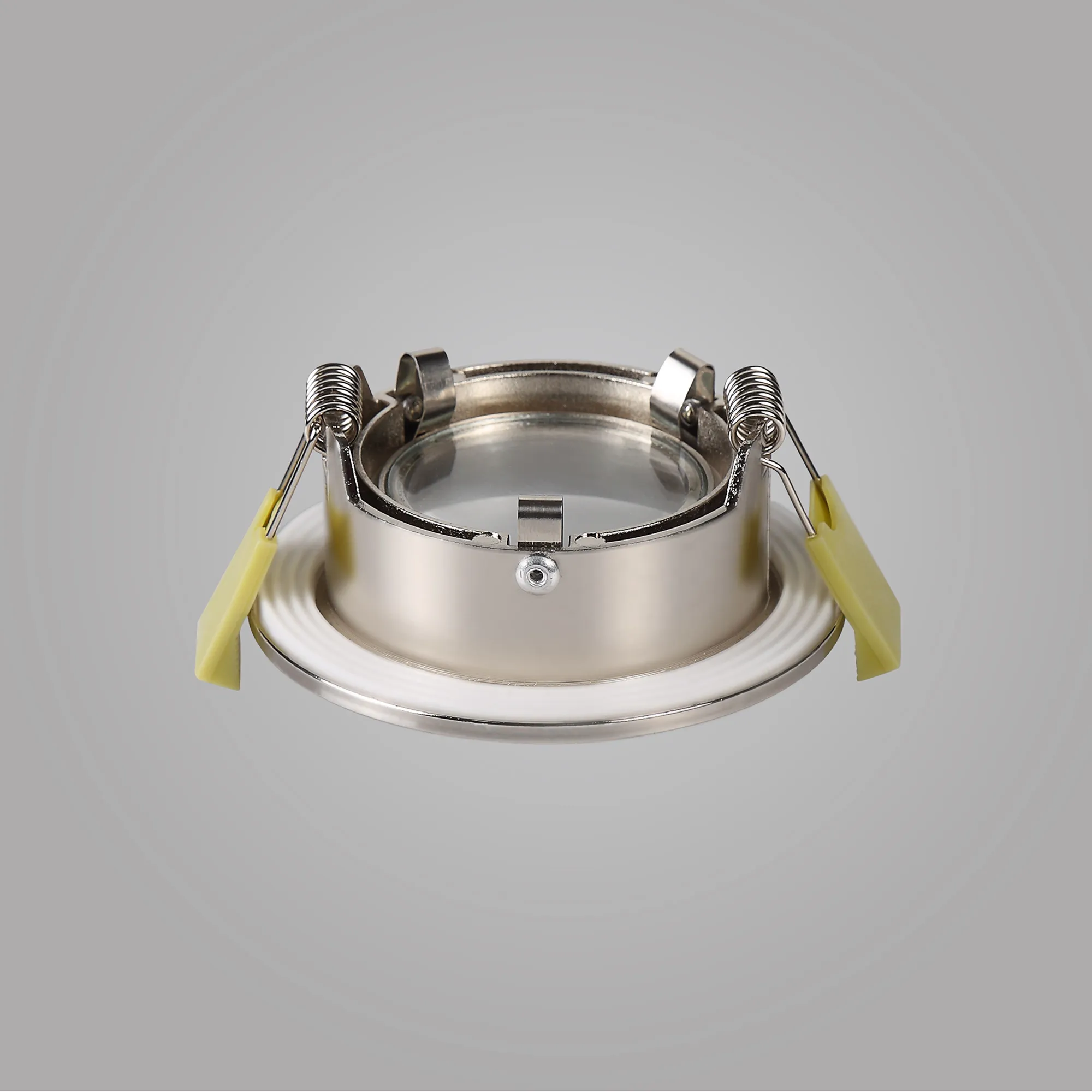 Bruve GU10 Recessed Round Satin Nickel IP65 Downlighter, Cut-Out 68mm DX200403  Dlux Bruve IP65
